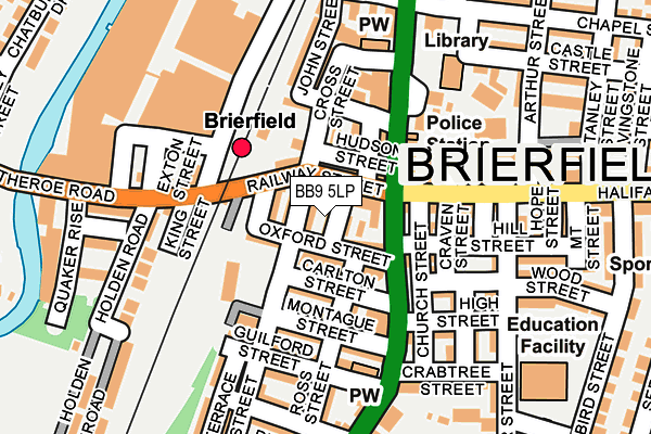 BB9 5LP map - OS OpenMap – Local (Ordnance Survey)