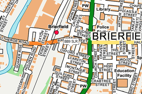 BB9 5LR map - OS OpenMap – Local (Ordnance Survey)