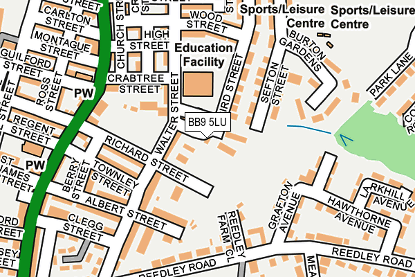 BB9 5LU map - OS OpenMap – Local (Ordnance Survey)