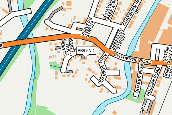 BB9 5ND map - OS OpenMap – Local (Ordnance Survey)