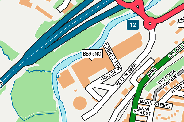 BB9 5NG map - OS OpenMap – Local (Ordnance Survey)