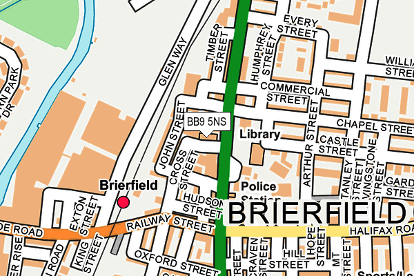 BB9 5NS map - OS OpenMap – Local (Ordnance Survey)