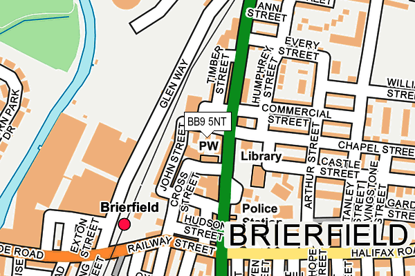 BB9 5NT map - OS OpenMap – Local (Ordnance Survey)