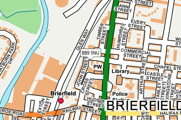 BB9 5NU map - OS OpenMap – Local (Ordnance Survey)