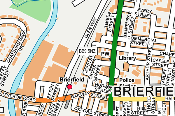 BB9 5NZ map - OS OpenMap – Local (Ordnance Survey)