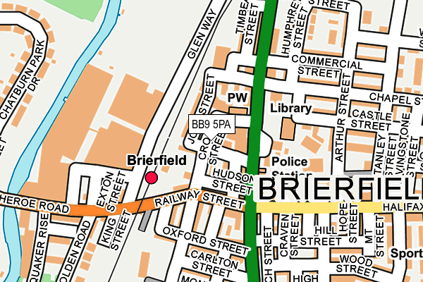 BB9 5PA map - OS OpenMap – Local (Ordnance Survey)