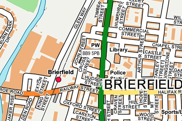 BB9 5PB map - OS OpenMap – Local (Ordnance Survey)
