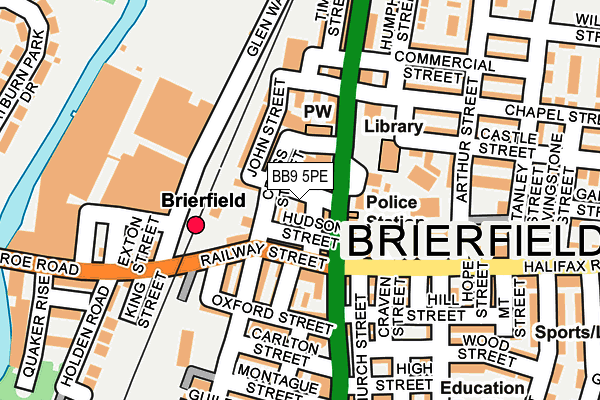 BB9 5PE map - OS OpenMap – Local (Ordnance Survey)