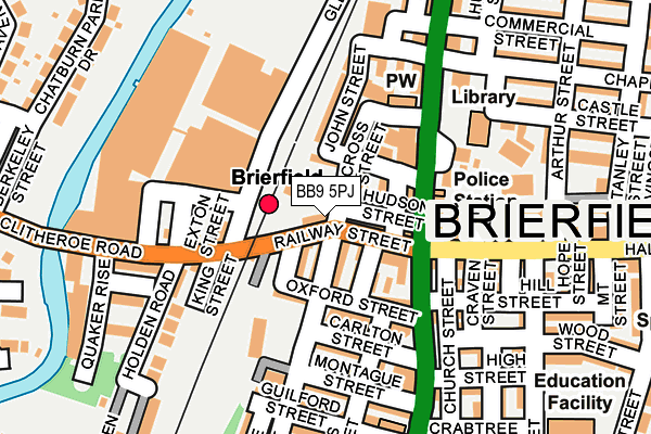 BB9 5PJ map - OS OpenMap – Local (Ordnance Survey)