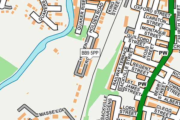 BB9 5PP map - OS OpenMap – Local (Ordnance Survey)