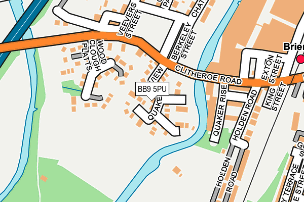 BB9 5PU map - OS OpenMap – Local (Ordnance Survey)