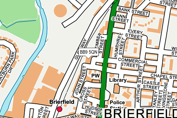 BB9 5QN map - OS OpenMap – Local (Ordnance Survey)