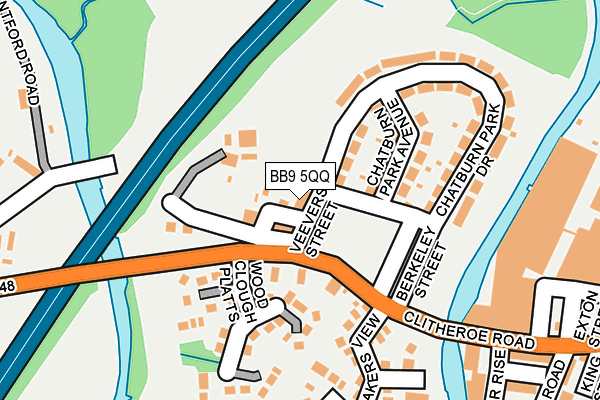 BB9 5QQ map - OS OpenMap – Local (Ordnance Survey)