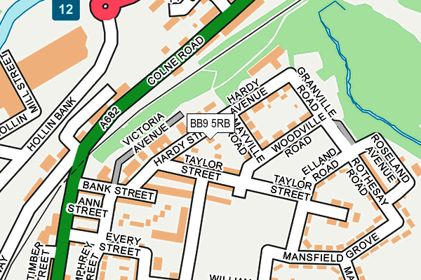 BB9 5RB map - OS OpenMap – Local (Ordnance Survey)