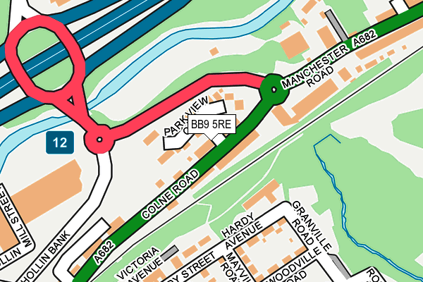 BB9 5RE map - OS OpenMap – Local (Ordnance Survey)