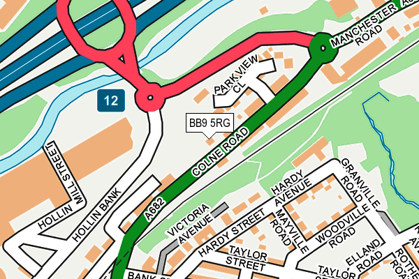 BB9 5RG map - OS OpenMap – Local (Ordnance Survey)
