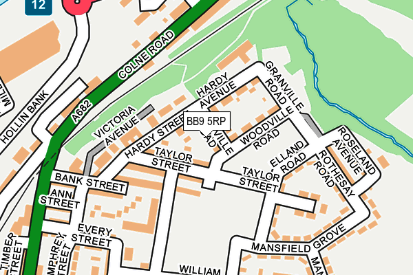 BB9 5RP map - OS OpenMap – Local (Ordnance Survey)