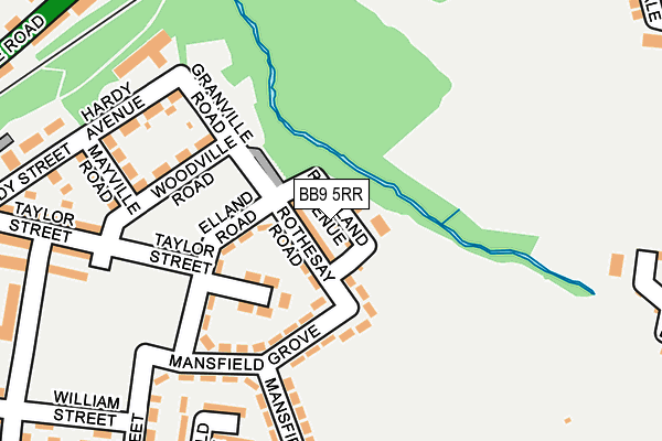 BB9 5RR map - OS OpenMap – Local (Ordnance Survey)