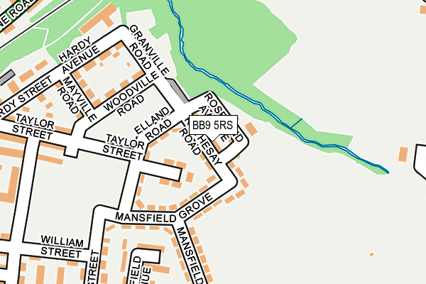 BB9 5RS map - OS OpenMap – Local (Ordnance Survey)