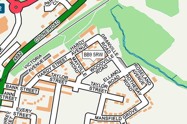 BB9 5RW map - OS OpenMap – Local (Ordnance Survey)