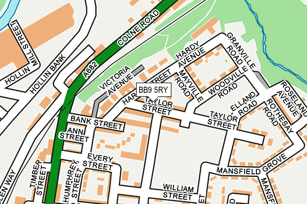 BB9 5RY map - OS OpenMap – Local (Ordnance Survey)