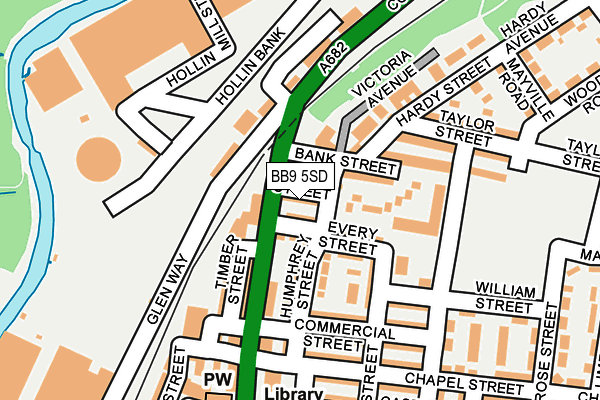 BB9 5SD map - OS OpenMap – Local (Ordnance Survey)