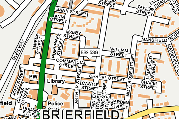 BB9 5SG map - OS OpenMap – Local (Ordnance Survey)