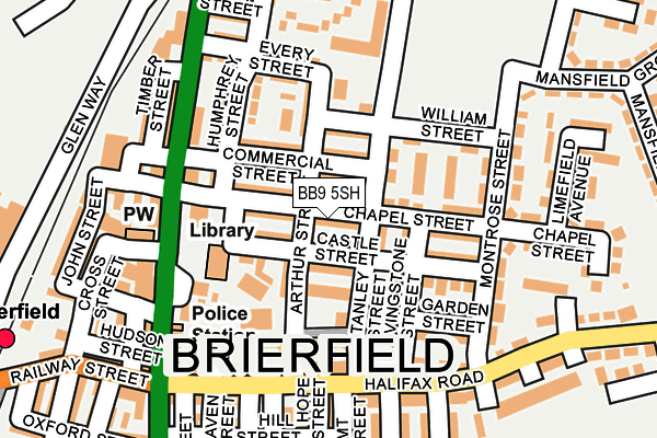 BB9 5SH map - OS OpenMap – Local (Ordnance Survey)