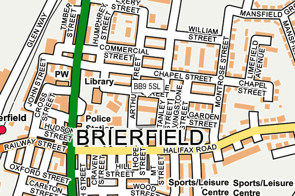 BB9 5SL map - OS OpenMap – Local (Ordnance Survey)