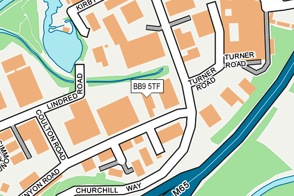 BB9 5TF map - OS OpenMap – Local (Ordnance Survey)