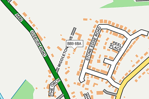 BB9 6BA map - OS OpenMap – Local (Ordnance Survey)