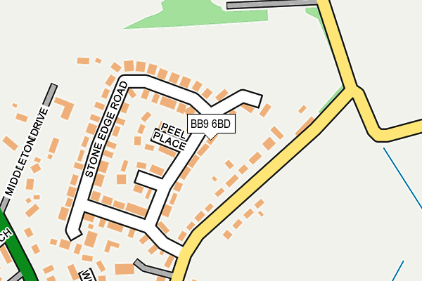 BB9 6BD map - OS OpenMap – Local (Ordnance Survey)