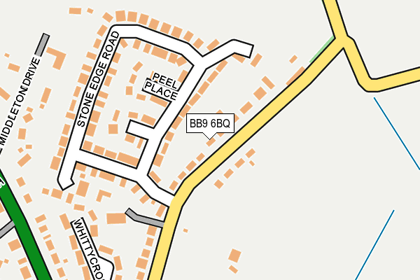 BB9 6BQ map - OS OpenMap – Local (Ordnance Survey)