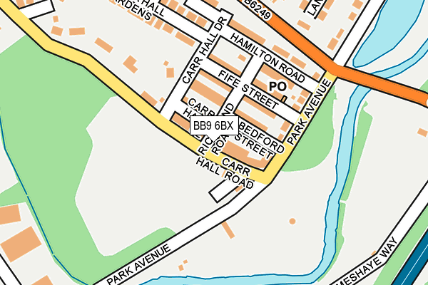BB9 6BX map - OS OpenMap – Local (Ordnance Survey)