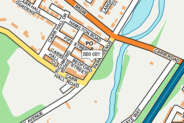 BB9 6BY map - OS OpenMap – Local (Ordnance Survey)