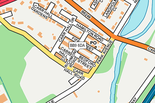 BB9 6DA map - OS OpenMap – Local (Ordnance Survey)