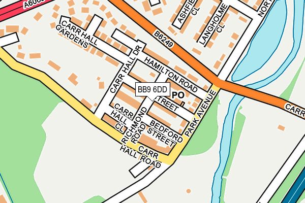 BB9 6DD map - OS OpenMap – Local (Ordnance Survey)