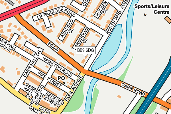 BB9 6DG map - OS OpenMap – Local (Ordnance Survey)