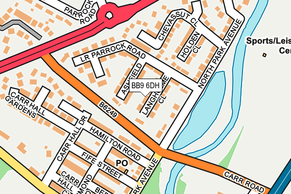 BB9 6DH map - OS OpenMap – Local (Ordnance Survey)