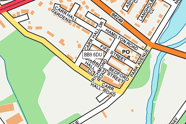 BB9 6DU map - OS OpenMap – Local (Ordnance Survey)