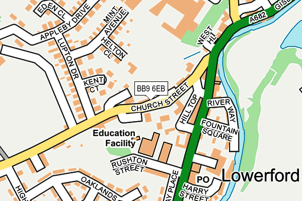 BB9 6EB map - OS OpenMap – Local (Ordnance Survey)