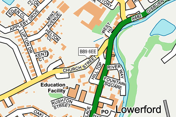 BB9 6EE map - OS OpenMap – Local (Ordnance Survey)