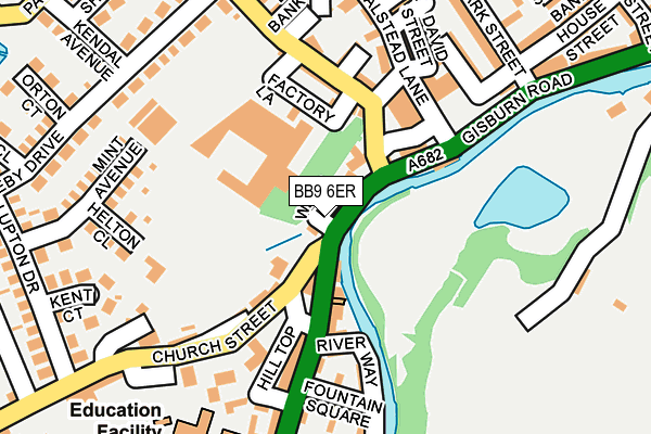 BB9 6ER map - OS OpenMap – Local (Ordnance Survey)