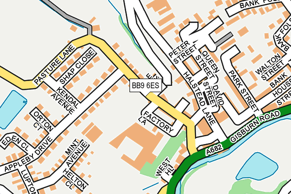 BB9 6ES map - OS OpenMap – Local (Ordnance Survey)