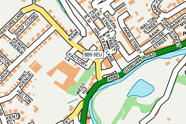 BB9 6EU map - OS OpenMap – Local (Ordnance Survey)