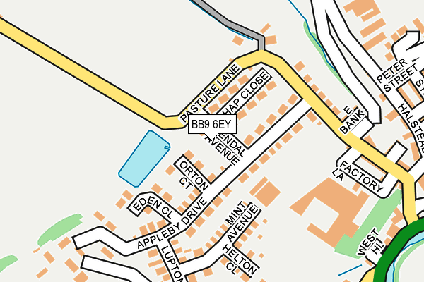 BB9 6EY map - OS OpenMap – Local (Ordnance Survey)