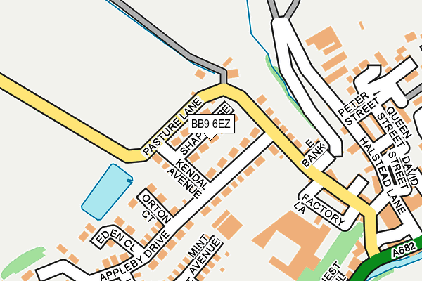 BB9 6EZ map - OS OpenMap – Local (Ordnance Survey)