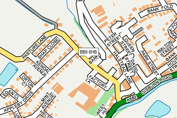BB9 6HB map - OS OpenMap – Local (Ordnance Survey)