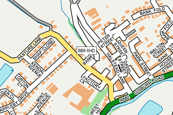BB9 6HD map - OS OpenMap – Local (Ordnance Survey)