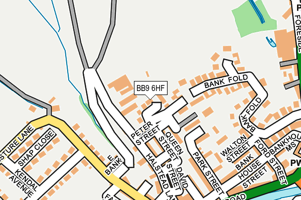 BB9 6HF map - OS OpenMap – Local (Ordnance Survey)
